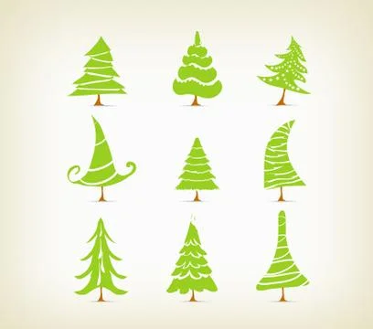 Christmas trees Stock Illustration