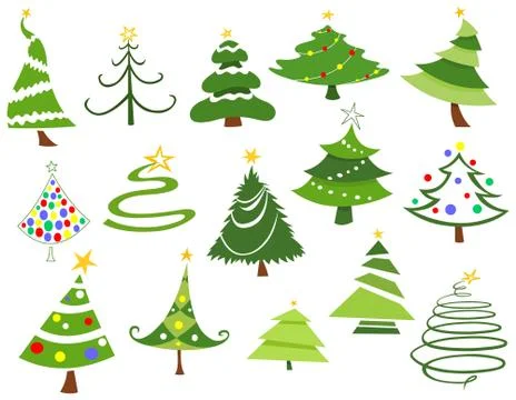 Christmas trees Stock Illustration