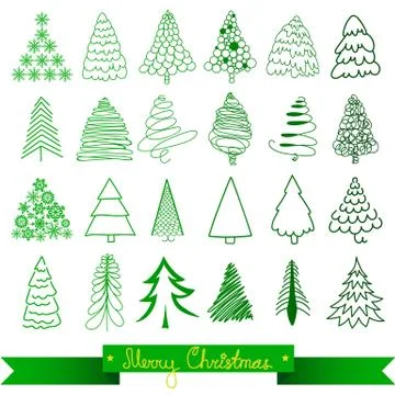 Christmas trees Stock Illustration