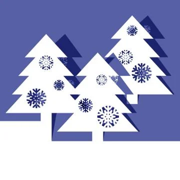 Christmas trees Stock Illustration