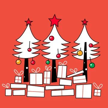 Christmas trees Stock Illustration