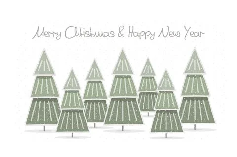 Christmas Trees Stock Illustration