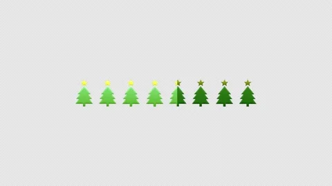 Christmas trees loading bar, isolated on a transparent background Stock Footage 141752412