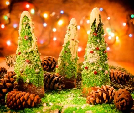 Christmas trees Stock Photos