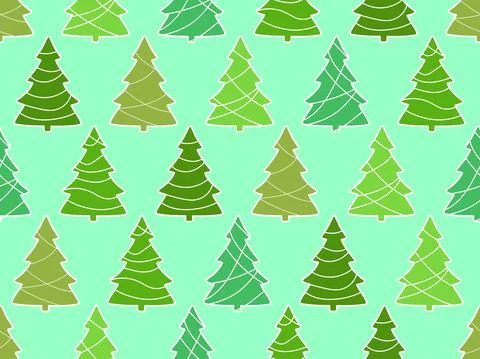 Christmas trees seamless pattern. Christmas design for Christmas and New Year Illustrazione stock