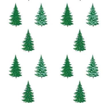 Christmas trees, seamless pattern Stock Illustration