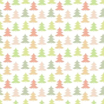 Christmas trees seamless pattern. Vector illustration. Stock Illustration