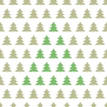 Christmas trees seamless pattern.Vector illustration background Stock Illustration