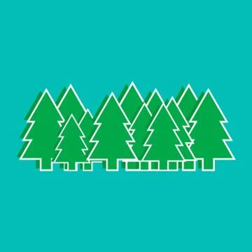 Christmas trees vector illustration, graphics, design Stock Illustration