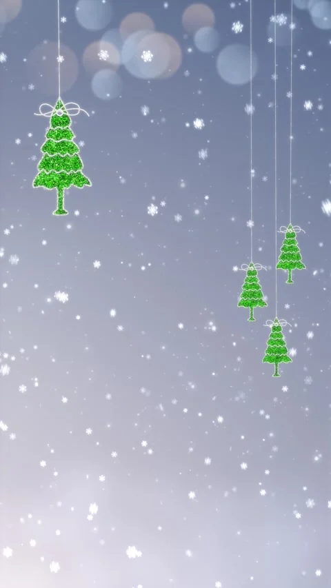 Christmas with Trees Vertical Background Seamlessly Loopable Stock Footage 317871342