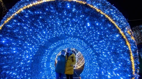 Christmas Tunnel Stock Footage 99991307
