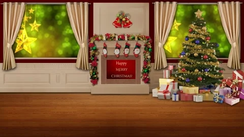 Christmas TV Studio Set 45 - Virtual Gre... | Stock Video | Pond5