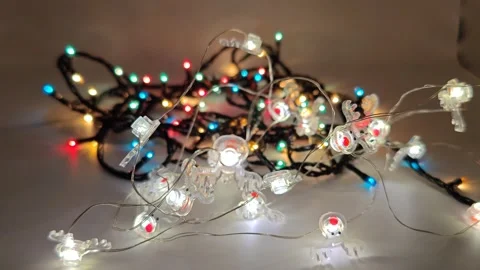 Christmas twinkling multicolored lights Видео 322539677