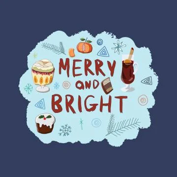 Christmas Typography and Elements Stock Illustration