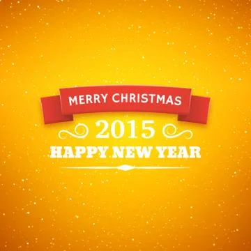 Christmas typography vector background Stock Illustration