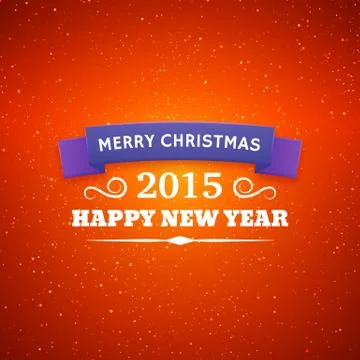 Christmas typography vector background Stock Illustration