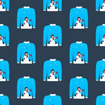 Christmas ugly sweater seamless pattern Stock-Illustration