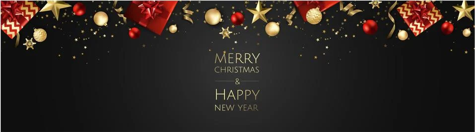 Christmas vector background. Creative design greeting card, banner, poster. T Stock Illustration