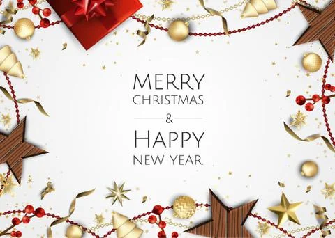 Christmas vector background. Creative design greeting card, banner, poster. Stock Illustration