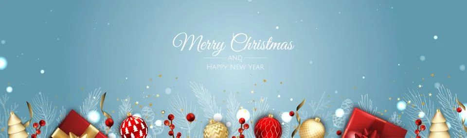 Christmas vector background. Creative design greeting card, banner, poster. Top Stock Illustration