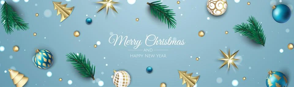 Christmas vector background. Creative design greeting card, banner, poster. Top Stock Illustration