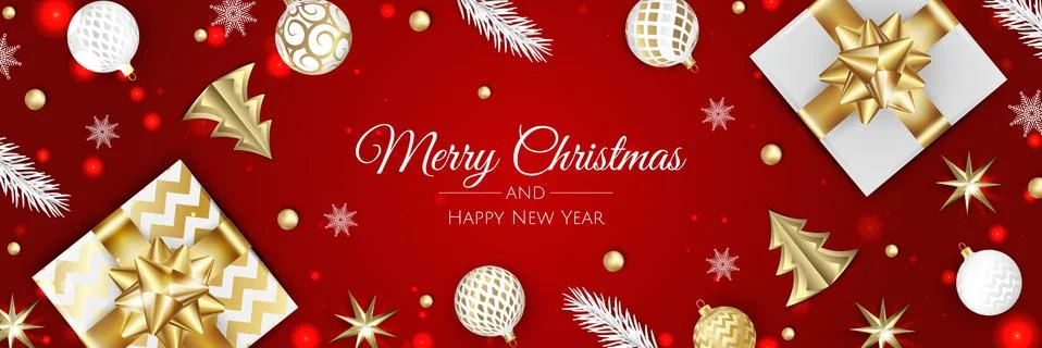 Christmas vector background. Creative design greeting card, banner, poster. Top Stock Illustration