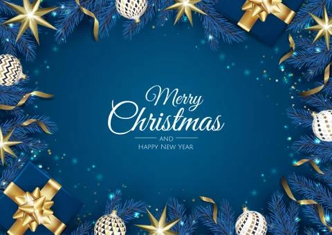 Christmas vector background. Creative design greeting card, banner, poster. Top Stock Illustration