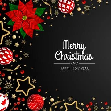 Christmas vector background. Creative design greeting card, banner, poster. Top Stock Illustration