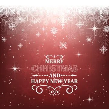 Christmas vector background with decorative heading a light effect. Stock Illustration