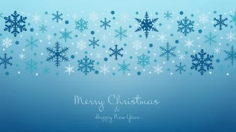 Christmas vector background with flying snowflakes. Stock Illustration