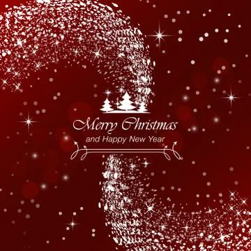 Christmas vector background with snow effect and snowflakes Stock Illustration