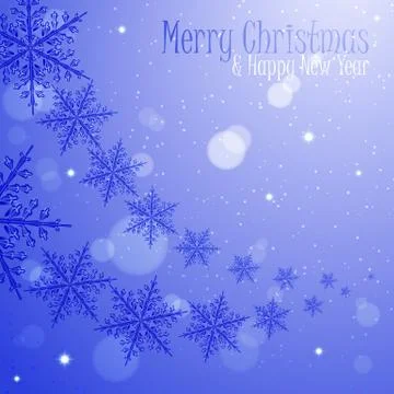 Christmas vector background with snowflakes Stock Illustration