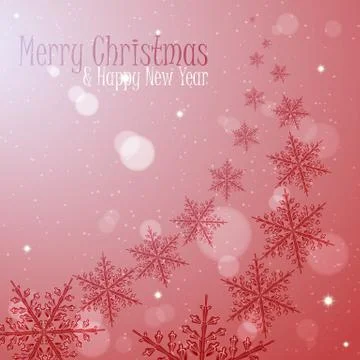 Christmas vector background with snowflakes Stock Illustration