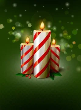 Christmas vector candles Stock Illustration