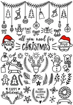 Christmas vector design elements Stock Illustration