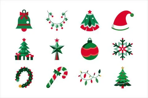 Christmas vector elements art illustration bundle Stock-Illustration