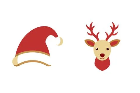 Christmas vector elements bundle for Merry Christmas festival Stock Illustration