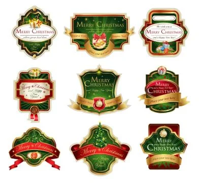 Christmas vector frames Stock Illustration