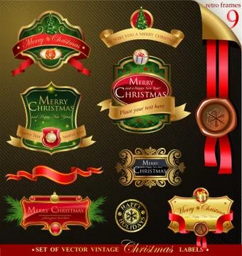 Christmas vector frames Stock Illustration