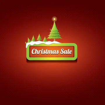 Christmas vector green button with christmas tree Stockillustratie