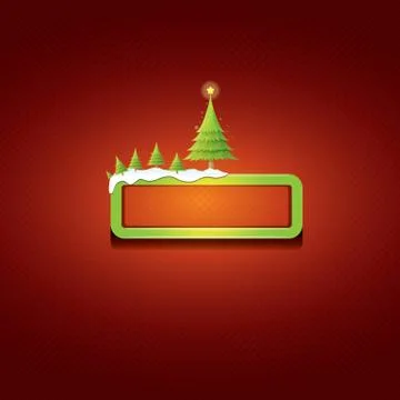 Christmas vector green button with christmas tree 库存插图