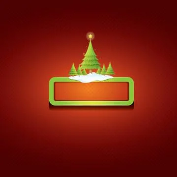 Christmas vector green button with christmas tree Stockillustratie