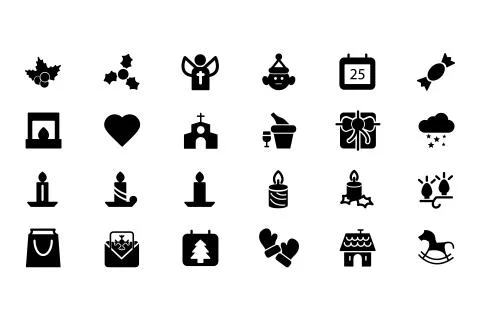 Christmas Vector Icons Collection Stock Illustration