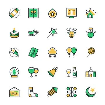Christmas Vector Icons Stock Illustration