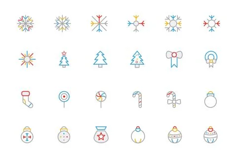 Christmas Vector Icons Stock Illustration