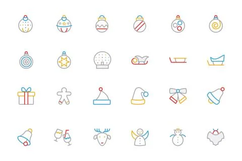 Christmas Vector Icons Set Stock Illustration