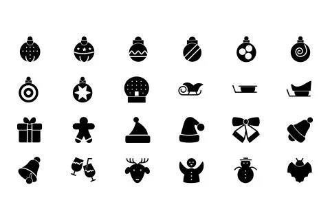 Christmas Vector Icons Set Stock Illustration