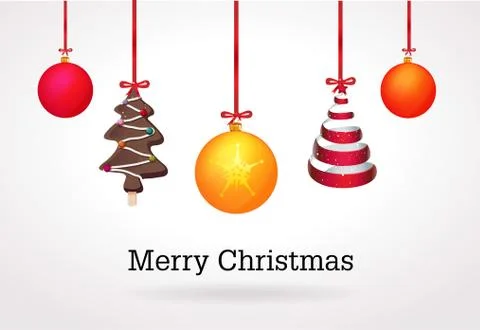 Christmas vector illustration on light background Stock Illustration