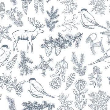 Christmas vector  pattern . Stock Illustration