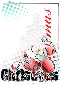 Christmas vector poster background Stock Illustration